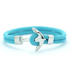 Pulsera ancla azul claro