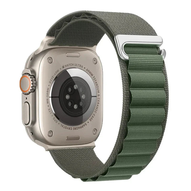Pulsera Apple Watch con hebilla deportiva verde
