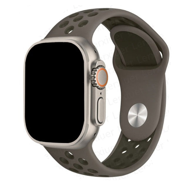 Correa deportiva para Apple Watch verde militar