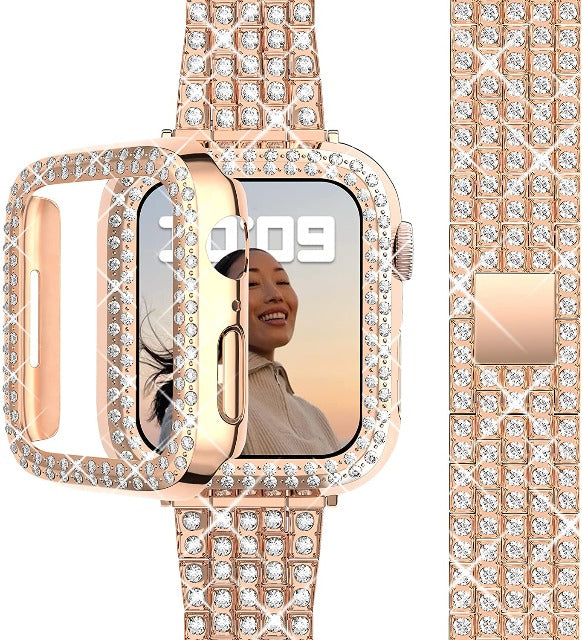 Pulsera Apple Watch Diamante para Mujer oro rosa