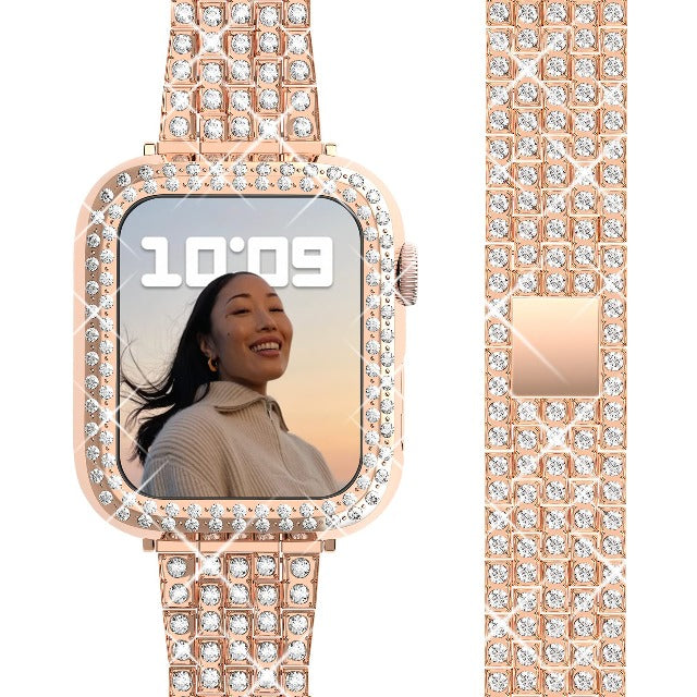 Pulsera Apple Watch Diamante para Mujer oro rosa