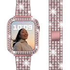 Pulsera Apple Watch Diamante para Mujer rosa