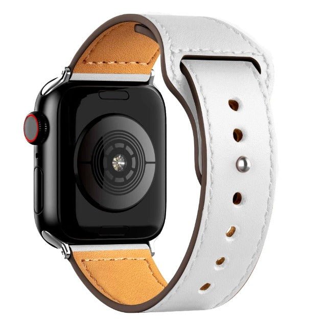 Pulsera Apple Watch de Cuero blanco