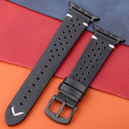 Correa para Apple Watch en Cuero Genuino negro y negro