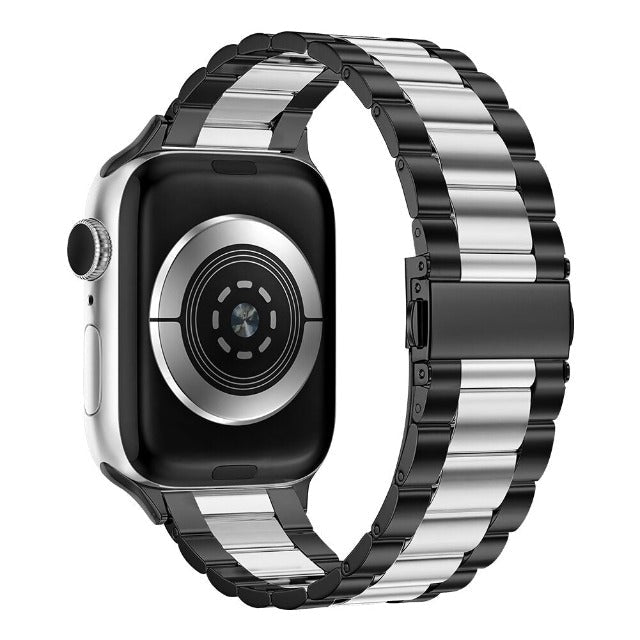 Pulsera Apple Watch en Metal negro y plata