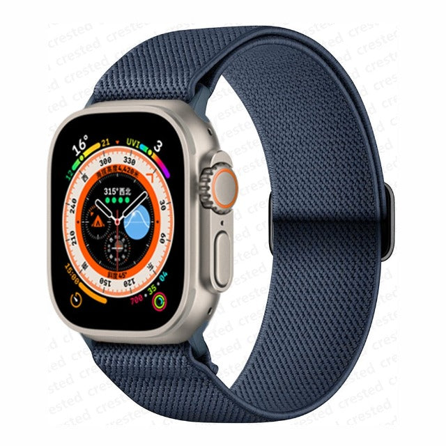 Correa Apple Watch en Nylon Tejido azul marino