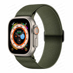 Correa Apple Watch en Nylon Tejido verde kaki