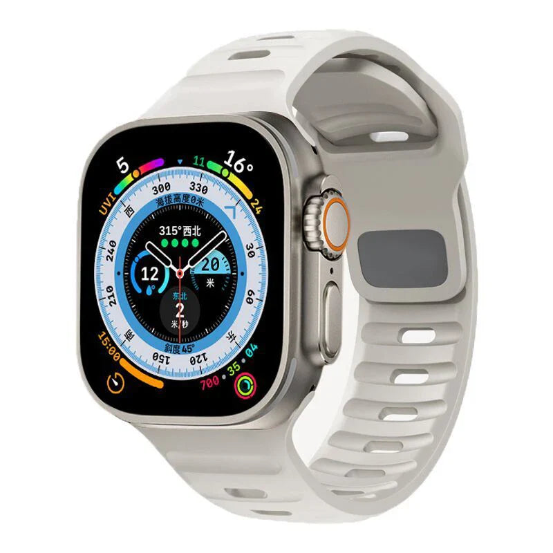 Correa Apple Watch de silicona quirúrgica beige