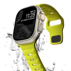 Correa Apple Watch de silicona quirúrgica amarilla