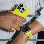 Correa Apple Watch de silicona quirúrgica amarilla