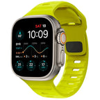 Correa Apple Watch de silicona quirúrgica amarilla