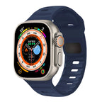 Correa Apple Watch de silicona quirúrgica azul