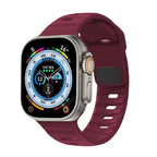 Correa Apple Watch de silicona quirúrgica burdeos