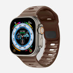 Correa Apple Watch de silicona quirúrgica marrón