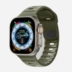Correa Apple Watch de silicona quirúrgica verde