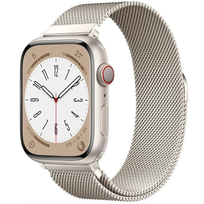 Pulsera Magnética para Apple Watch en Acero Beige