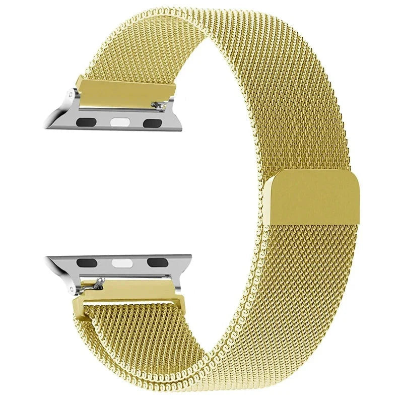 Pulsera Magnética para Apple Watch en Acero Oro