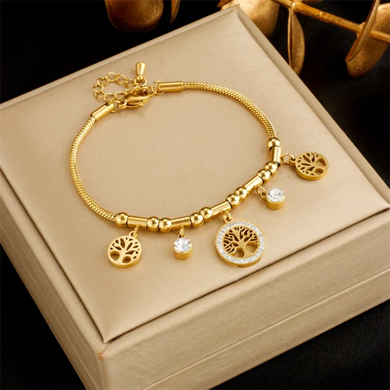 Pulsera Árbol de la Vida con Circonio