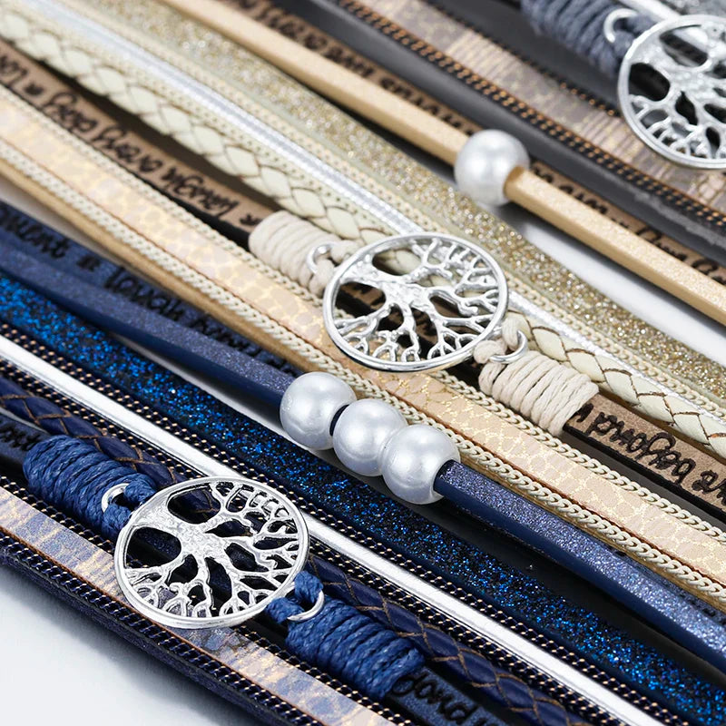 Pulsera Árbol de la Vida Gourmette en Cuero