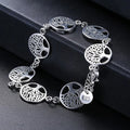 Pulsera Árbol de la Vida Gourmette para Mujer en Plata