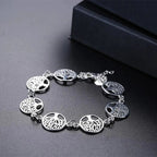 Pulsera Árbol de la Vida Gourmette para Mujer en Plata