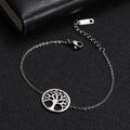 Pulsera Árbol de la Vida Gourmette Mujer Fina plata