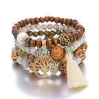 Pulsera Árbol de la Vida Gourmette Mujer Perlas blancas