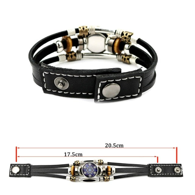 Pulsera Archange Metatron Gourmette en Cuero