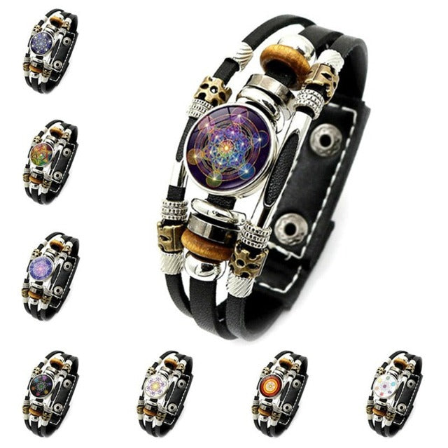 Pulsera Archange Metatron Gourmette en Cuero