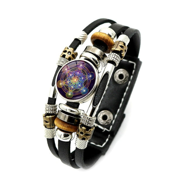 Pulsera Archange Metatron Gourmette en Cuero