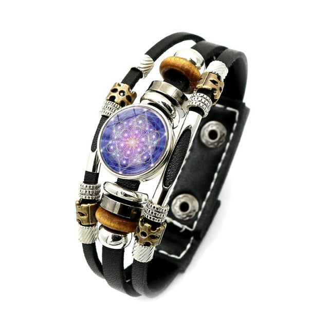 Pulsera Archange Metatron Gourmette en Cuero