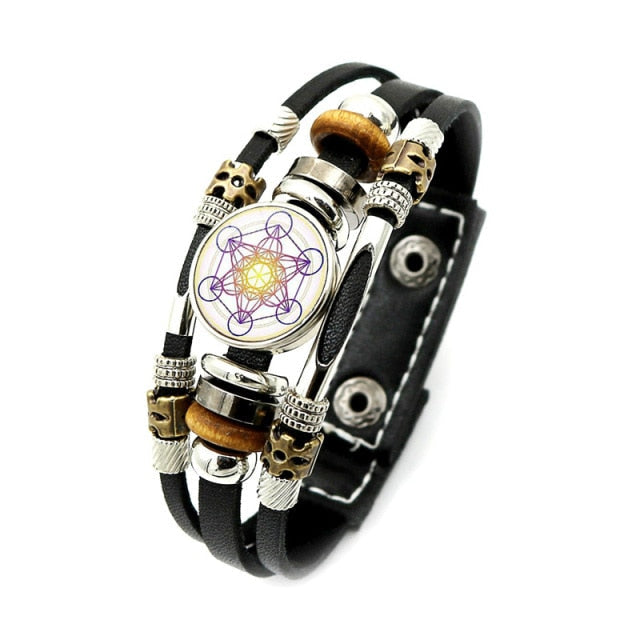 Pulsera Archange Metatron Gourmette en Cuero