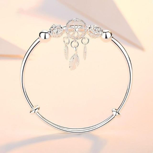 Pulsera Atrapasueños Gourmette en Plata