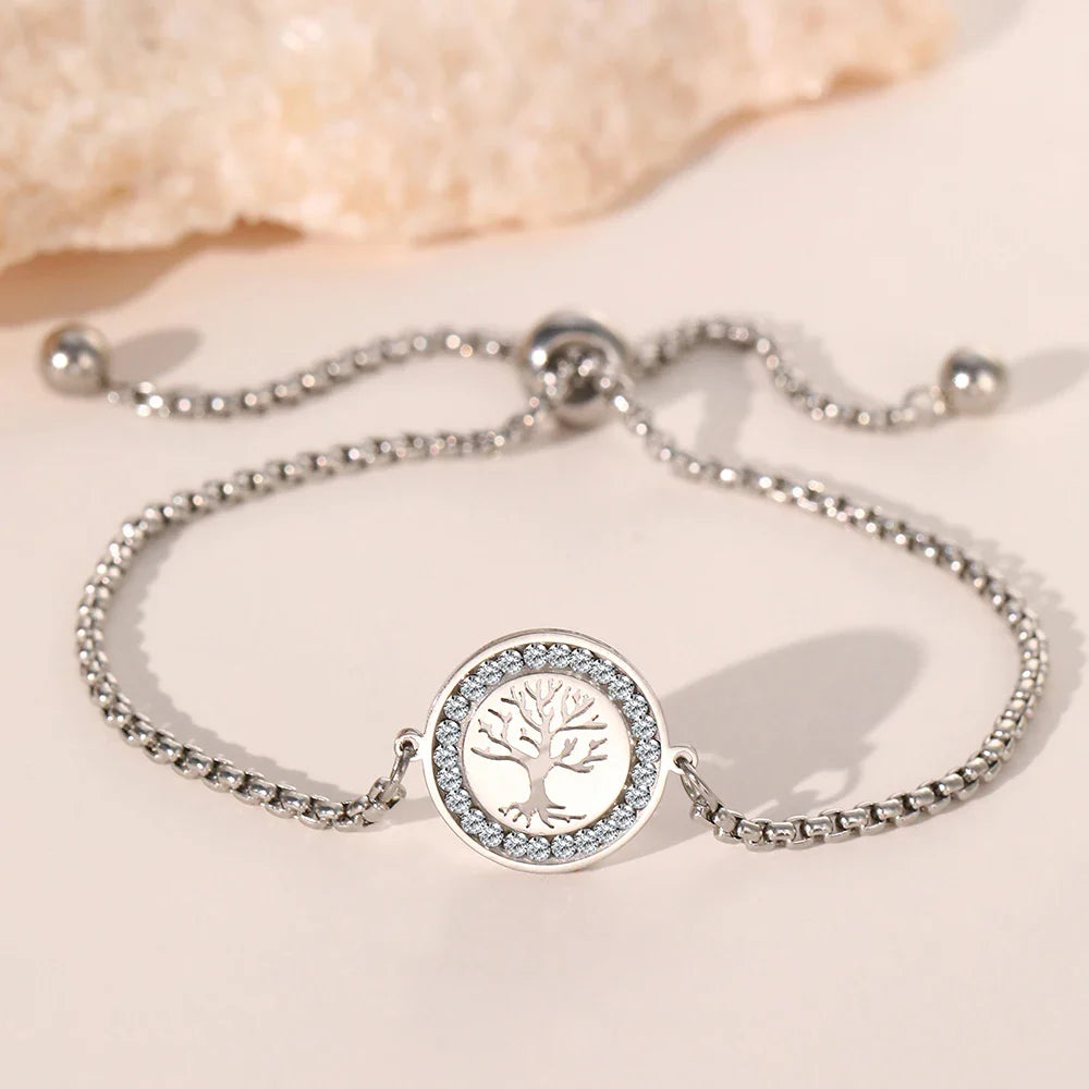 Brazalete con Árbol de la Vida en plata