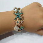 Pulsera con Conchas de Color azul