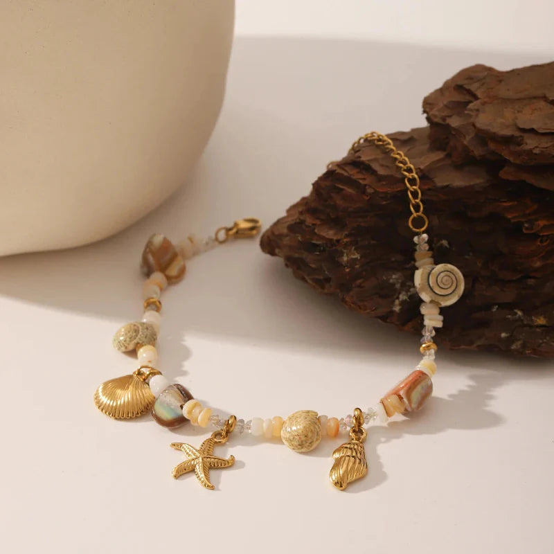 Pulsera con Conchas y Nácar