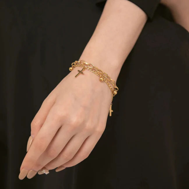 Pulsera con Cruz Cristiana