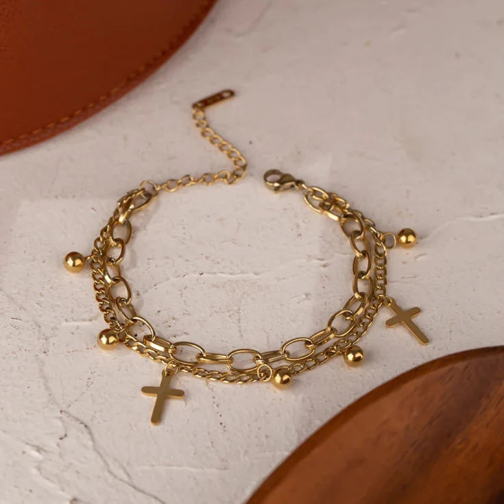 Pulsera con Cruz Cristiana