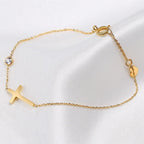 Pulsera con Cruz para Mujer Oro & Plata oro