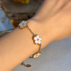 Pulsera con Flores para Mujer blanca