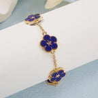 Pulsera con Flores para Mujer azul