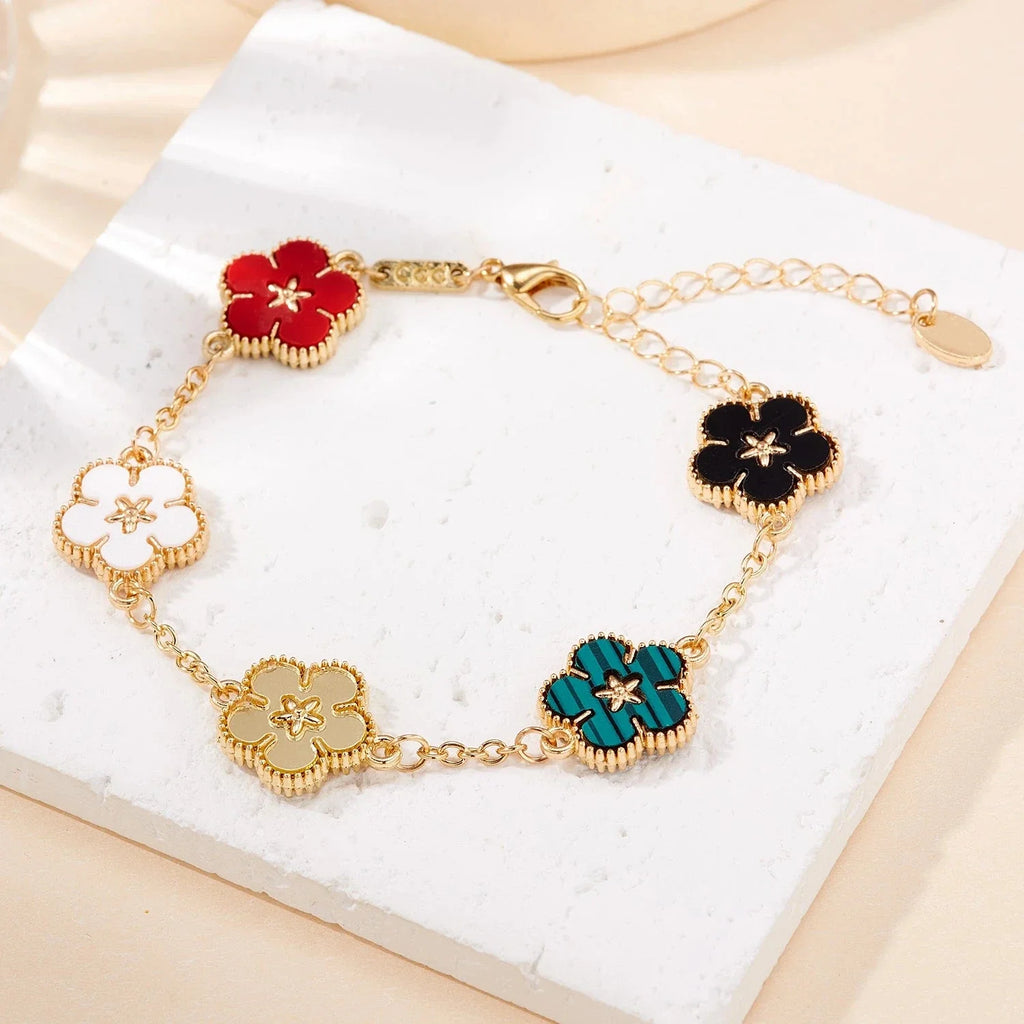 Pulsera con Flores para Mujer multicolor