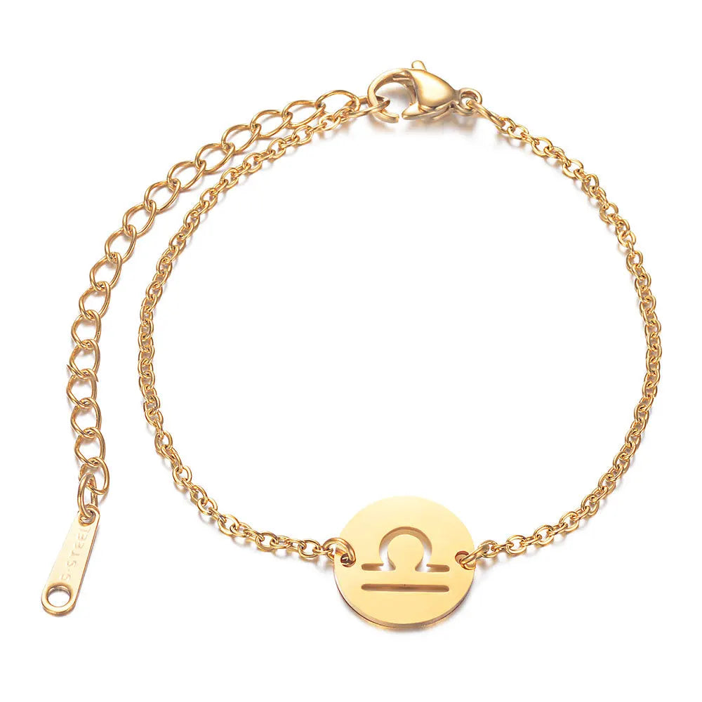 Pulsera con Colgante del Signo del Zodiaco Astrológico libra