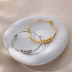 Pulsera con Cuentas Giratorias Antiestrés para Hombre o Mujer plata