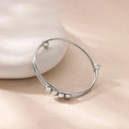 Pulsera con Cuentas Giratorias Antiestrés para Hombre o Mujer plata