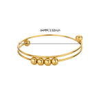 Pulsera con Cuentas Giratorias Antiestrés para Hombre o Mujer oro