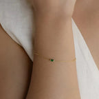 Pulsera con Piedra de Nacimiento de Color