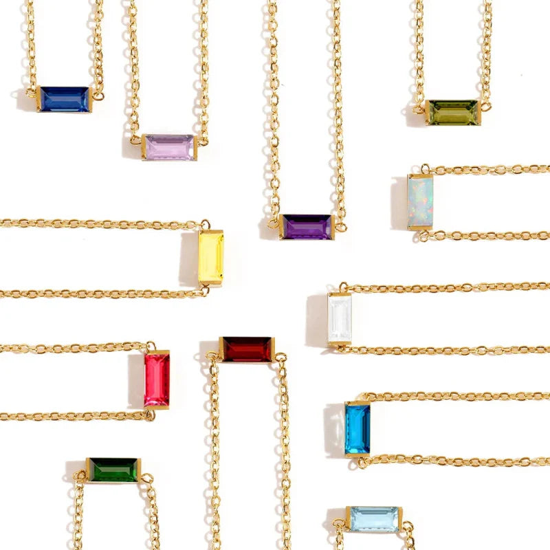 Pulsera con Piedra de Nacimiento de Color