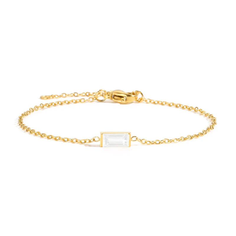Pulsera con Piedra de Nacimiento de Color