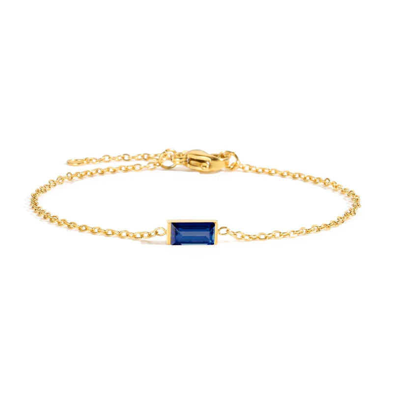 Pulsera con Piedra de Nacimiento de Color